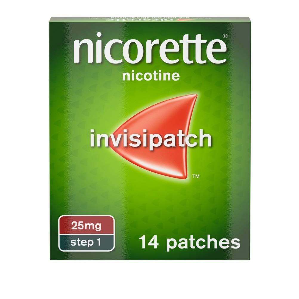 Nicorette Step 1 invisi 25mg Patch, Nicotine Patches (Stop Smoking Aid) - welzo