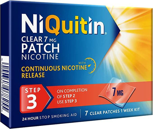 Niquitin 7mg Patches Clear Step 3 Pack of 7