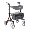 Drive Devilbiss Nitro Rollator with Seat – Lightweight Folding Walker with 10” Wheels & Adjustable Handles