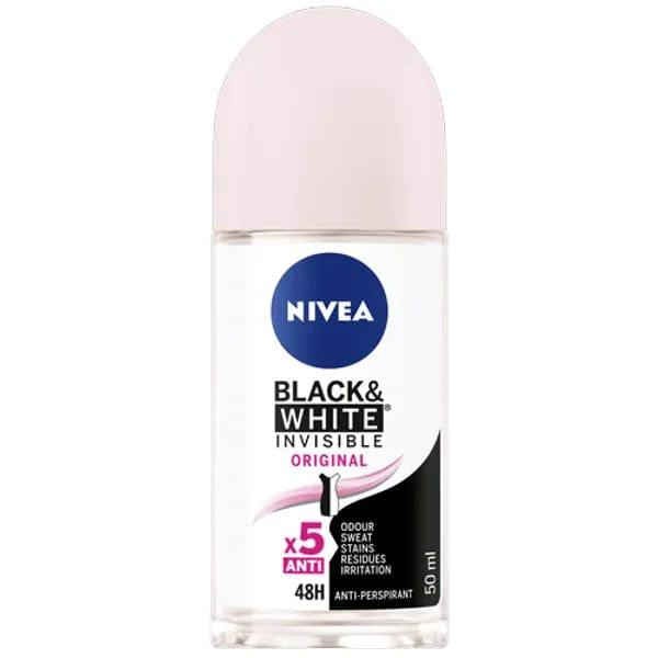 Nivea Invisible Black & White Roll On Deodorant 50ml - welzo
