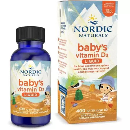 Nordijski naravni otroški vitamin D3 400iu 0,76 fl oz