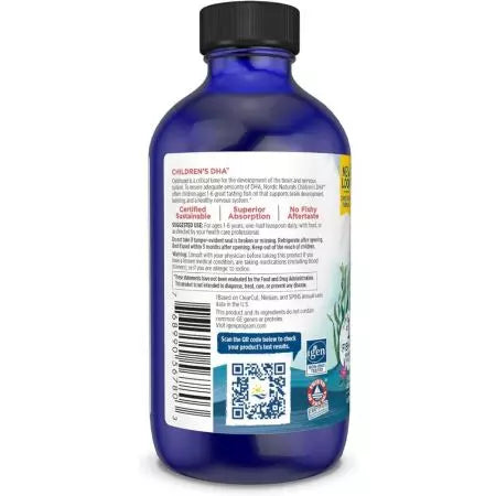 Nordic Naturals pentru copii DHA 530mg omega3 4 fl oz (căpșuni)