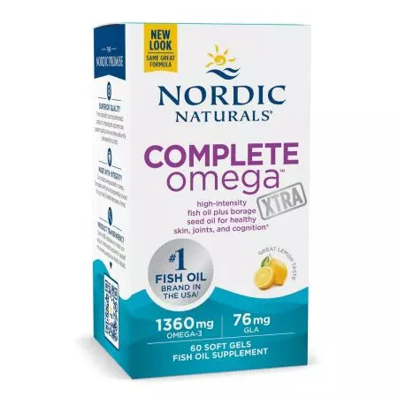 Nordic Naturals Complete Omega 3,6,9 Xtra 60 Softgels (Lemon)