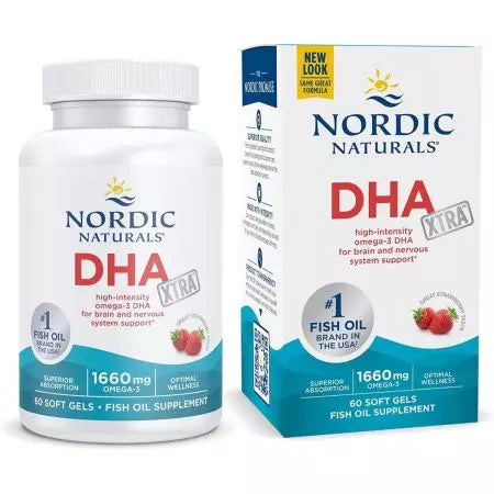 Nordic Naturals Dha Xtra 1660mg 60 Softgels (zemenes)