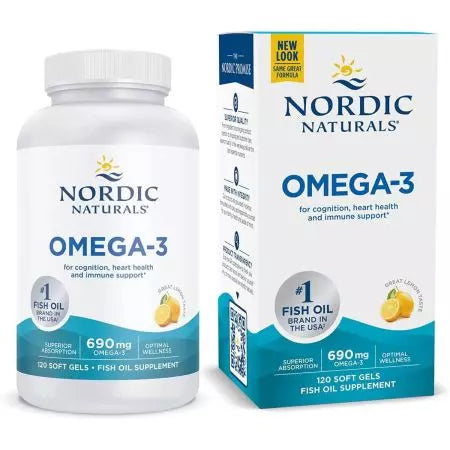 Pohjoismaiset naturals omega3 690 mg 120 sitruunan maku pehmeät asetukset