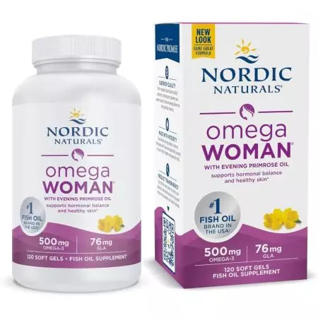 NORDIC NATURALS MULHERES OMEGA com óleo de prímula 120 Softgels (limão)