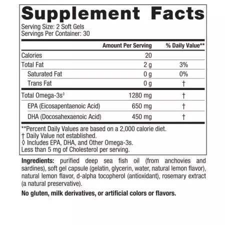 „Nordic Naturals Ultimate Omega3 1280mg 60 Softgels“