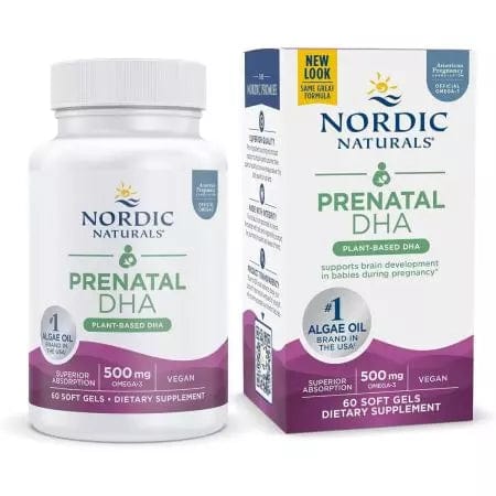 Nordic Naturals Vegan Prenatal DHA 500mg Omega3 60 Softgels