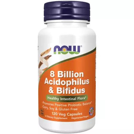 Ahora Foods 8 mil millones Acidophilus & Bifidus 120 Cápsulas de verduras