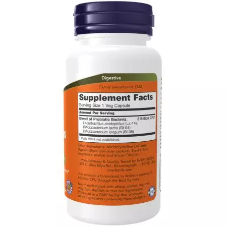 Now Foods 8 Billion Acidophilus & Bifidus 120 Veg Capsules