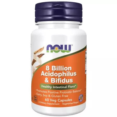 Ahora Foods 8 mil millones Acidophilus & Bifidus 60 Cápsulas de verduras