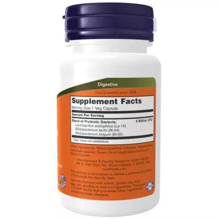 Now Foods 8 Billion Acidophilus & Bifidus 60 Veg Capsules