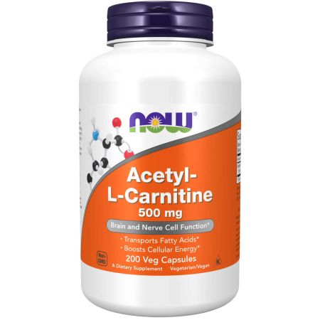 Τώρα τα τρόφιμα Acetyll Carnitine 500 mg 200 λαχανικά κάψουλες