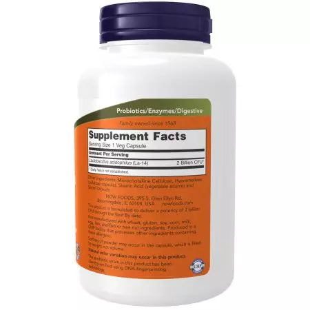 Nu Foods Acidophilus 2 miljard 250 groentencapsules