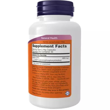 Now Foods Alpha GPC 300 mg 60 Veg Capsules