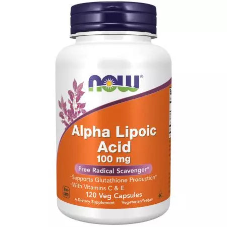 Ahora Foods Alfa Lipoico ácido 100mg 120 cápsulas de vegetal