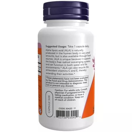 Most ételek alfa -liposav 250 mg 60 zöldségkapszulák