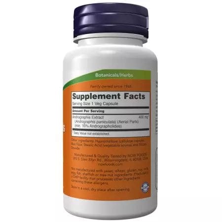 Now Foods Andrographis Extract 400mg 90 Veg Capsules