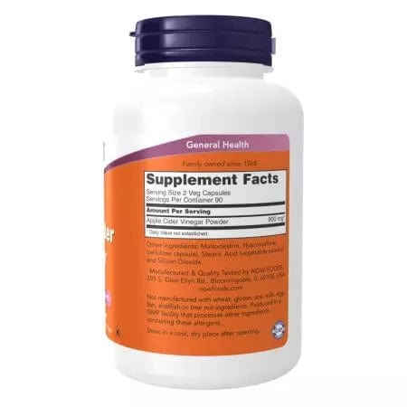 Now Foods Apple Cider Vinegar 450 mg 180 Capsules