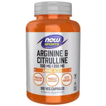 Now Foods Arginine & Citrulline 500mg / 250mg 120 Veg Capsules