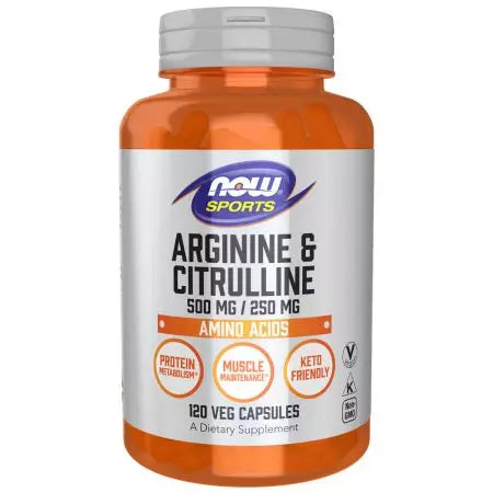 Maintenant aliments arginine et citrulline 500 mg / 250 mg 120 capsules de légumes