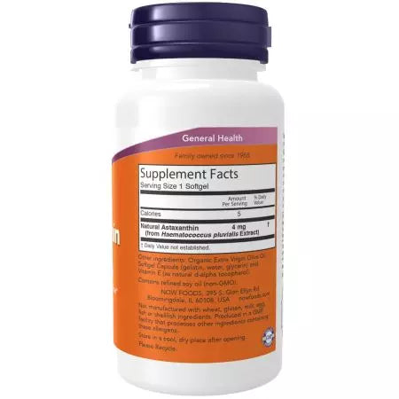 Now Foods Astaxanthin 4 mg 90 Softgels