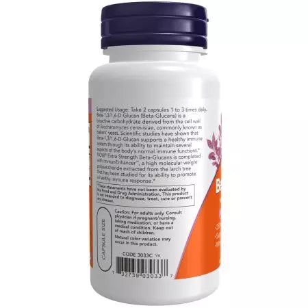 Nu Betaglucans met voedsel met immunenhancer 60 VEG -capsules