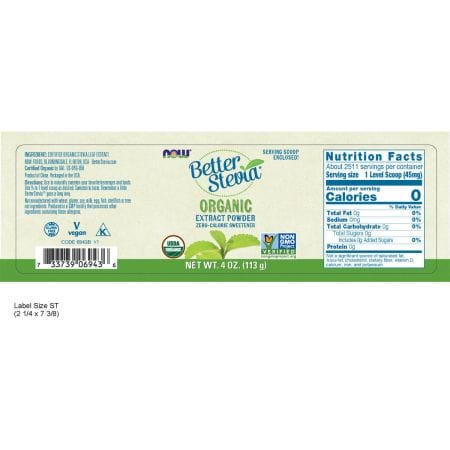 Now Foods Better Stevia Extract Powder 4oz
