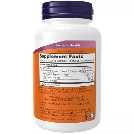 Now Foods BioCell Collagen Hydrolyzed Type II 120 Capsules