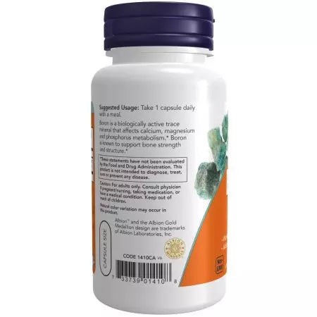 Maintenant aliments bore 3 mg 100 capsules de légumes