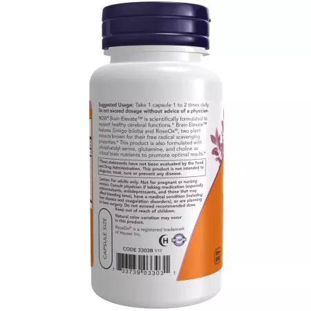 Now Foods Brain Elevate 60 Veg Capsules