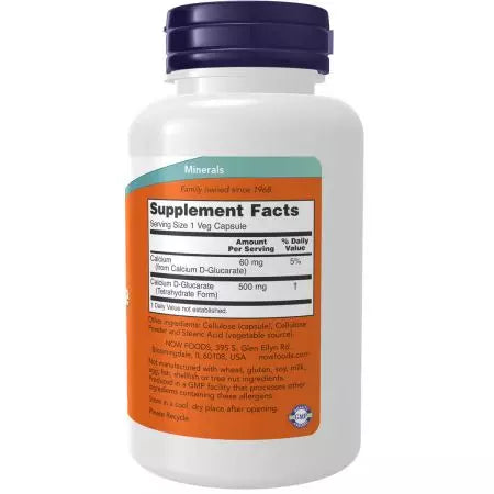 Nu voedingsmiddelen calcium dglucaraat 500 mg 90 groentencapsules