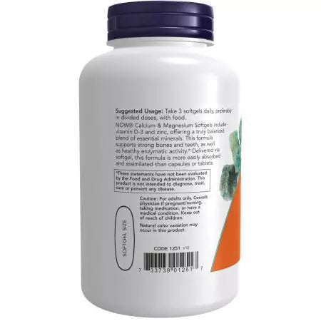 Nyt Foods Calcium & Magnesium 120 Softgels