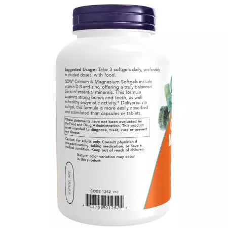 Ahora Foods Calcium & Magnesium 240 Softgels