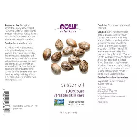 Nu fødevarer Castor Oil 16oz