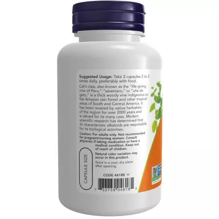 Τώρα το νύχι της γάτας τροφίμων 500mg 100 veg κάψουλες