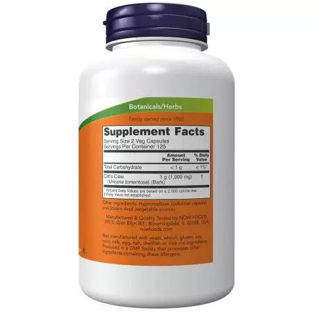 Nu Foods Cat's Claw 500 mg 250 veg -kapsler