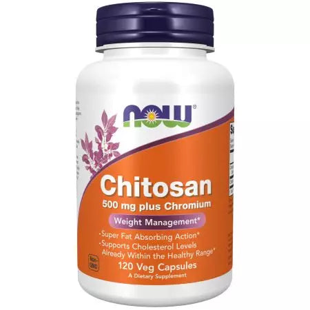 Nu fødevarer chitosan 500 mg plus krom 120 kapsler