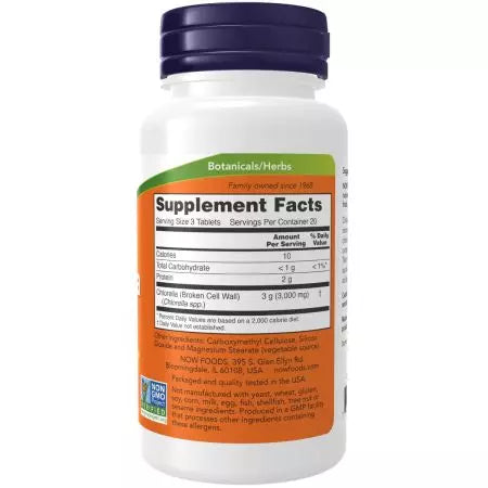 Now Foods Chlorella 1000 mg 60 Tablets