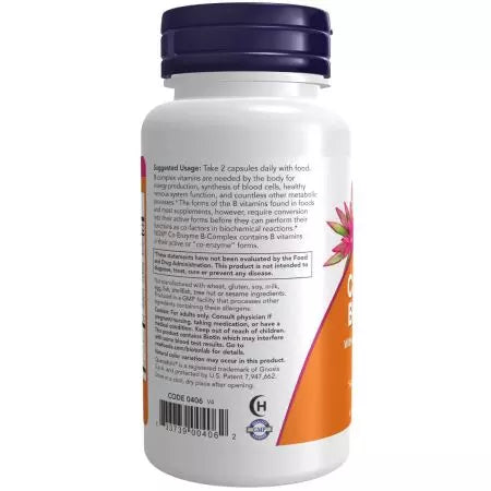 Maintenant aliments coenzyme b complexe 60 capsules de légumes