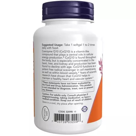 Τώρα τα τρόφιμα CoQ10 100 mg 150 softgels