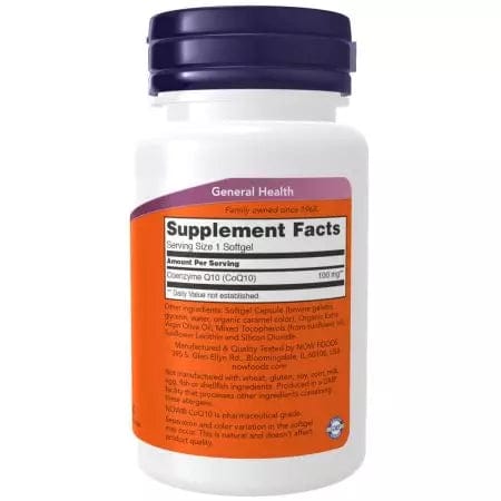 Now Foods CoQ10 100 mg 50 Softgels