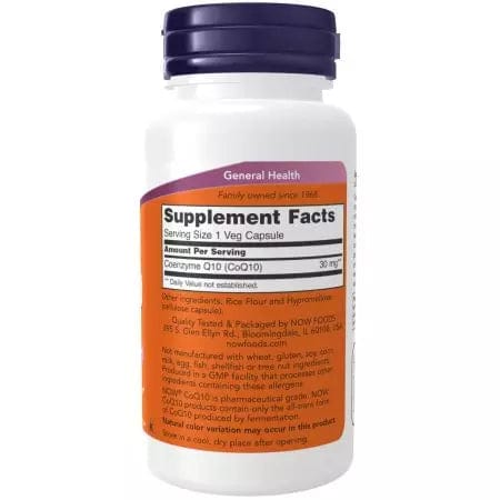 Now Foods CoQ10 30 mg 60 Veg Capsules