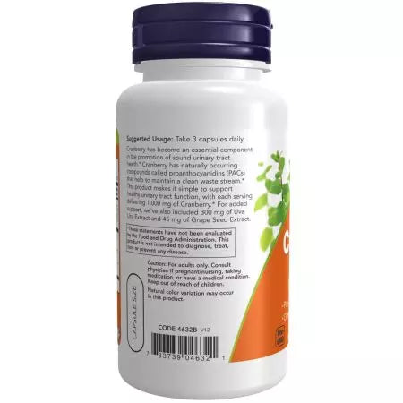 Now Foods Cranberry with PACs 90 Veg Capsules