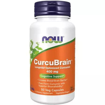 Now Foods CurcuBrain 400mg 50 Veg Capsules