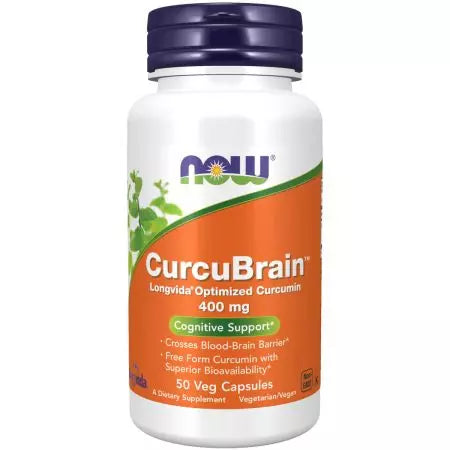 Τώρα τα τρόφιμα curcubrain 400mg 50 κάψουλες veg