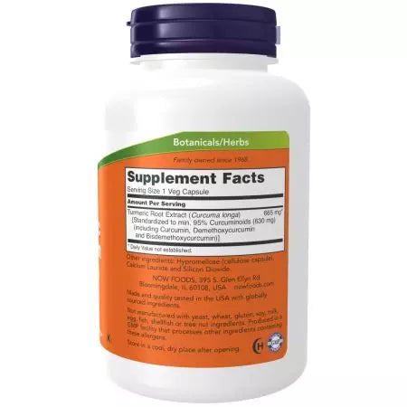 Maintenant les aliments curcumine 120 Veg Capsules