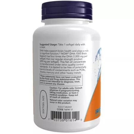 Now Foods DHA1000 Fish Oil 90 Softgels