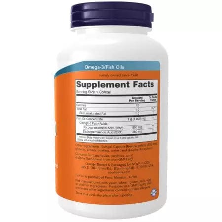 Now Foods DHA 500mg 180 Softgels