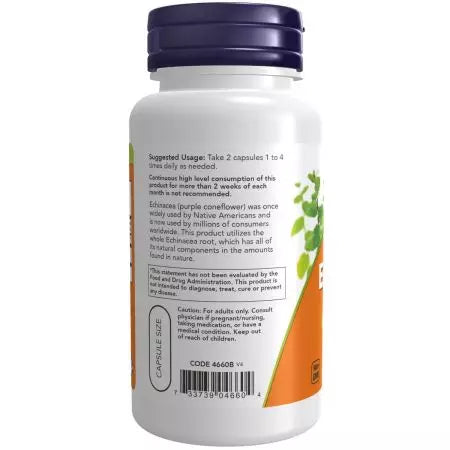 Nu fødevarer echinacea 400 mg 100 veg -kapsler